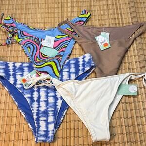 4 NEW Tilly's Bikini Bottoms Set